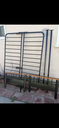 futon, speaker boxes, tvs