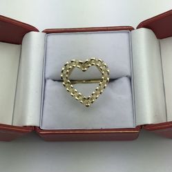 10K Solid Gold Yellow Classic "Rolex" Style Heart Ring (Med-LG) 2.9 Grams💵  💳  💵  Cash and Card Accepted