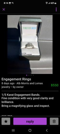 Genuine Silver Diamond Engagement Rings