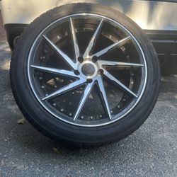 Sport Style Black/Chrome 19” Rims w Like New Matching Tires 