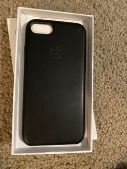 Black leather case iPhone 7