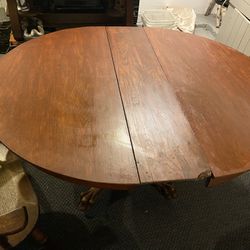 44 inch round antique clawfoot table