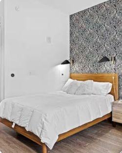 Queen Size Bed Frame with Mattress and Box Spring