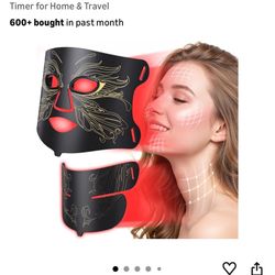 LED Light Therapy mask (E106A) Red Light Therapy for Face and Neck, 7 Colors Red Light Therapy Mask, Led Face Mask Light Therapy with 324 LED, 5 Brigh