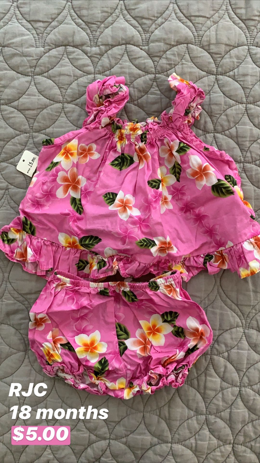 Hawaiian Baby Top and Bloomers