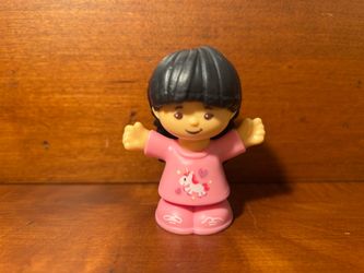 Quantity 1 - Little People Figure - Sonya Lee Girl Braids Unicorn