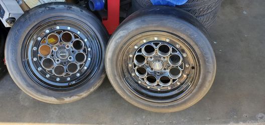 Racing wheel with slicks 15x8  4x100