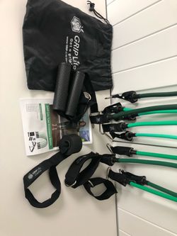 Cables Resistance Bands Set (stackable 150lbs & hypoallergenic)
