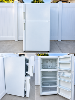 White Refrigerator with Top Freezer – Works Good – $150 OBO