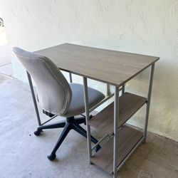 Space-Saving Work Desk w/ Chair – Great Condition & Lightweight