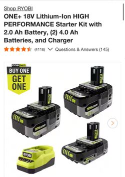 RYOBI high performance starter kit
