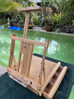 Tabletop Easel/Pochade Portable With Storage Drawer
