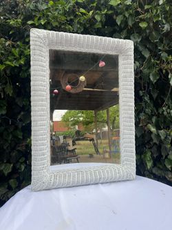 Vintage Wicker Mirror