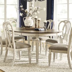 😍 New Oval Dining Table & 6 Round Back Chairs 🪑 