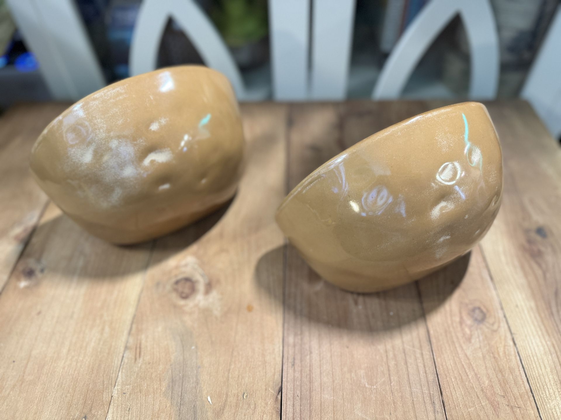 Glazed Ceramic Wall Planters Set Of 2 Flower Pot Garden Decor