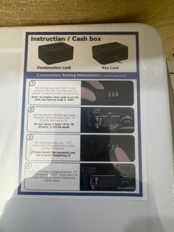 White cash box with combination lock #cashbox #security