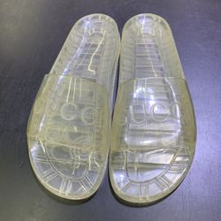 Gucci Mens Size 12 Clear Slides, w/Box