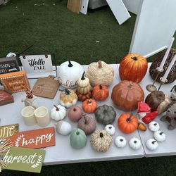 Thanksgiving Decor- New And Semi Used