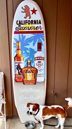 Advertisement Surfboard "Dog not included"