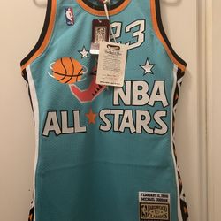 Michael Jordan Mitchell And Ness NBA All Star Game 1996 Authentic Jersey 36/Small 💯% Authentic Brand New