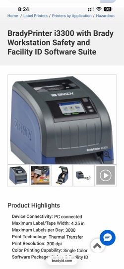 Brady label printer