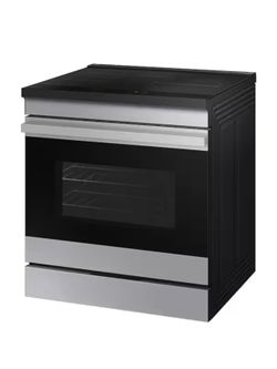 Bespoke 30 in. 6.3 cu. ft. 4-Burner Element Smart Slide-In Induction Range in Stainless Steel with Air Sous Vide