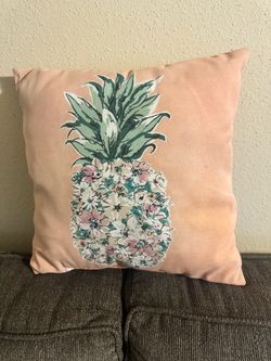 Floral Pineapple Decorative Throw Pillow