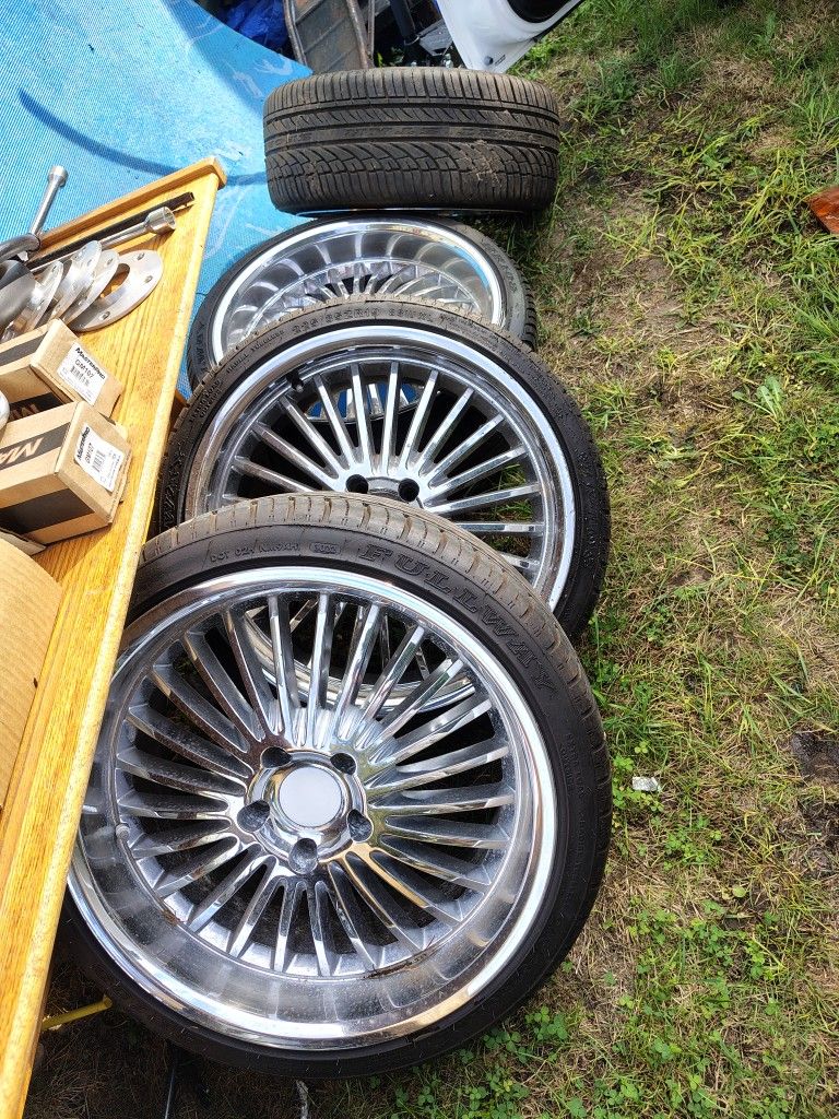 5x120 Beyren TSW multi Spoke Wheels New Tires (Rainer 98597)