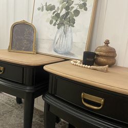 Black refinished End Table/ Nightstands