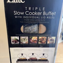 Elite Triple Slow Cooker Buffet