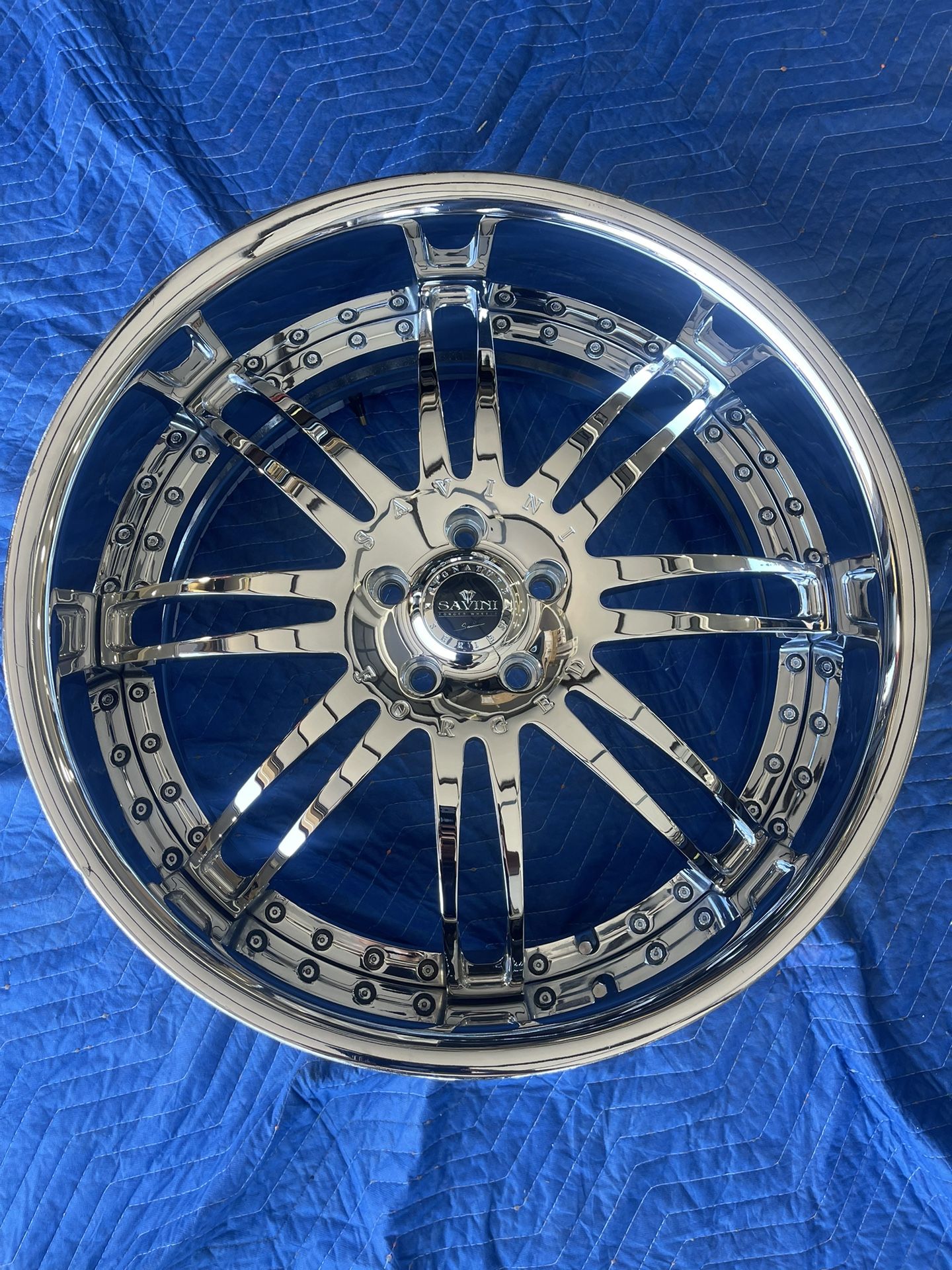 Savini SV9 Chrome 2-Piece Staggered Wheels