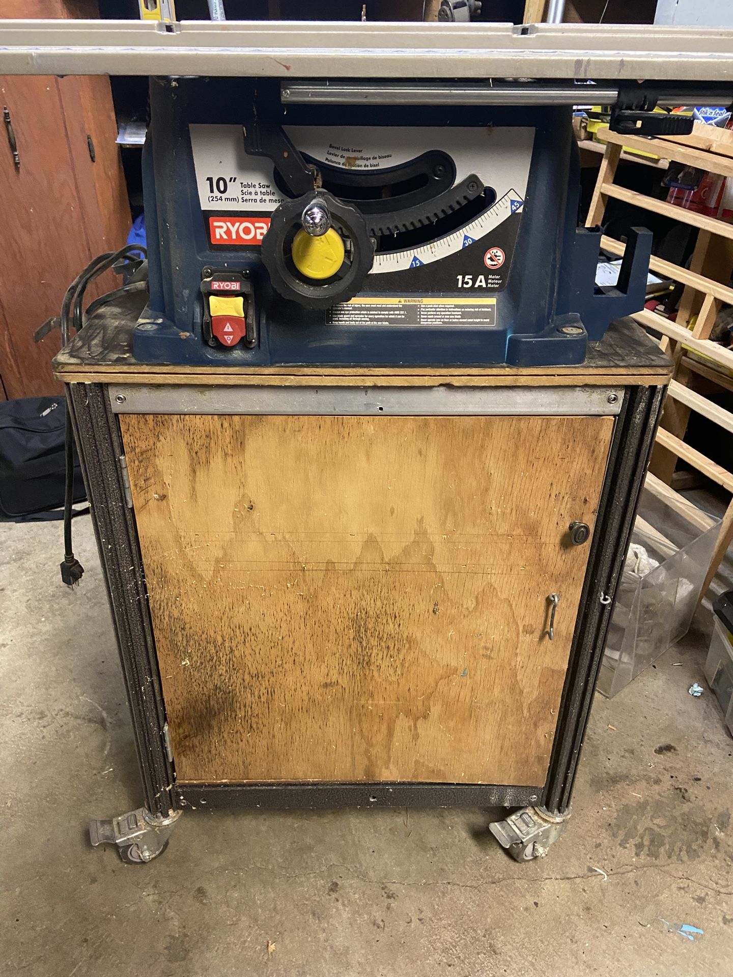 Ryobi Table Saw W/custom Stand