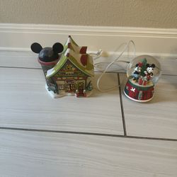 Disney Xmas Items Department 56 And Snow globe With Music