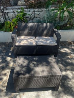 Wicker Patio Loveseat