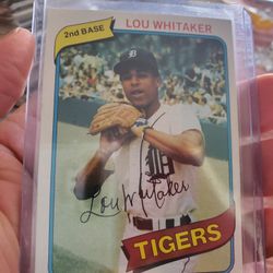 Lou Whitaker Detroit Tigers Baseball Cards Lot 