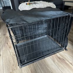Dog crate and accompanying cover - great condition