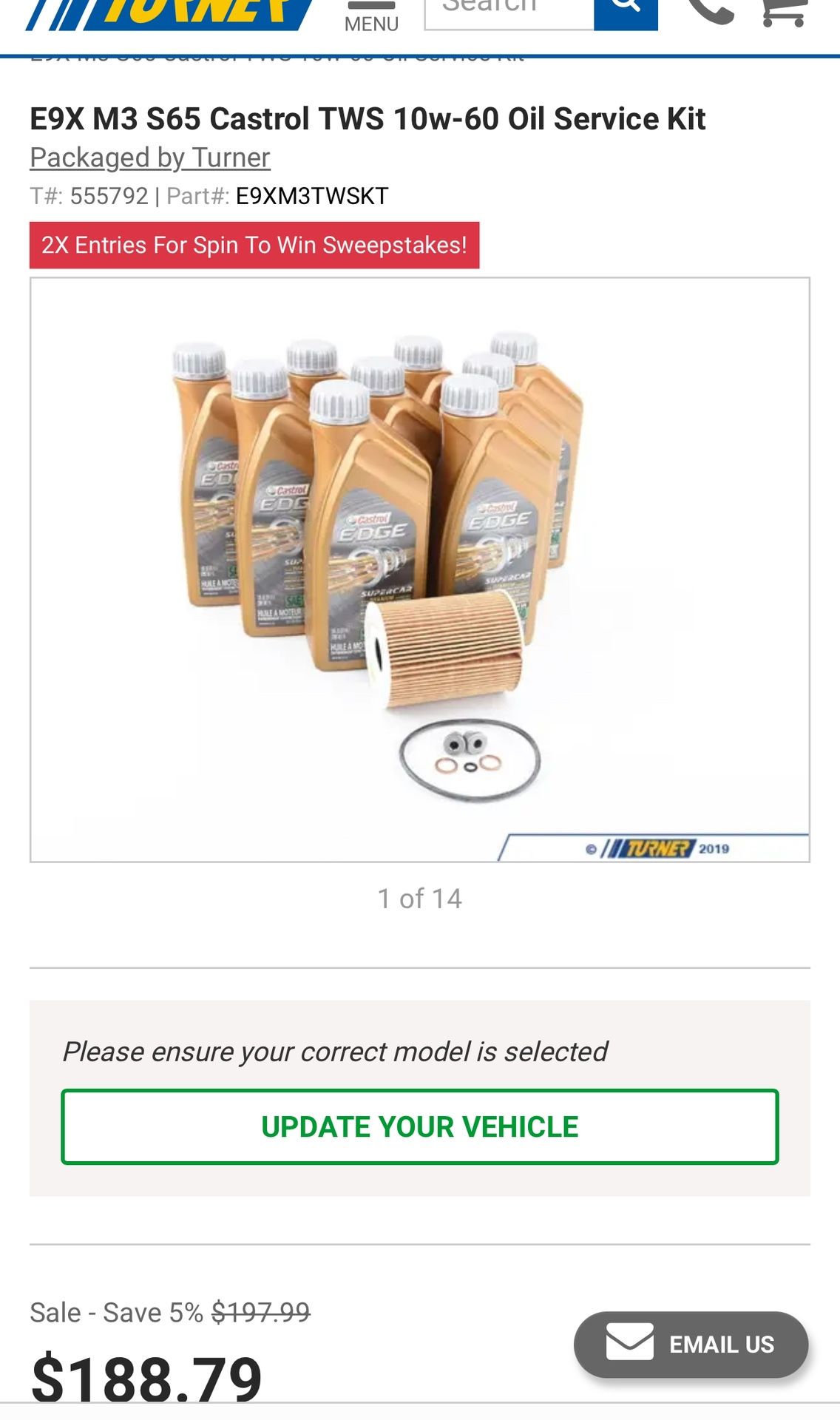 9 Castrol 10w-60 Engine Oil + Mahle OEM FILTER