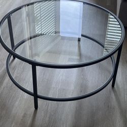 Black Metal Frame Coffee Table