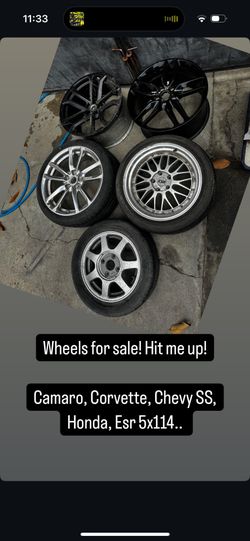Assorted Rims For Sale. One Wheel Each, Spare Wheels.