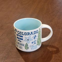Starbucks COLORADO State Been There Series Collector Coffee Mug Cup 14 
oz 2019. Pre-owned, very good shape, no chips or cracks. Height 3.5" 
tall, we