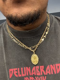 14k solid rope and figaro chain