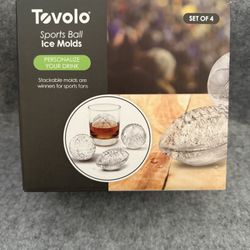 Set Of 4 Sports Ball Ice Molds