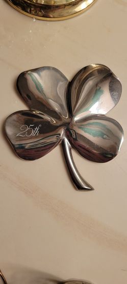 Vintage 25th Anniversary * Gerity * Four Leaf Clover * Shamrock * Paperweight