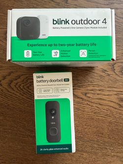 Blink Outdoor 4 Camera and Blink Battery Doorbell 2K+
