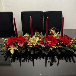 ❤️✨Name -Red & Gold Christmas Elegance Centerpiece