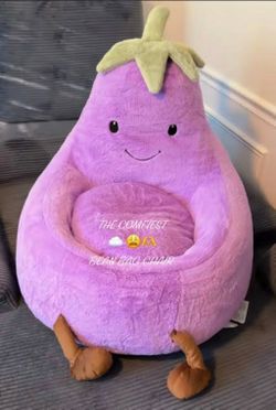 Eggplant bean bag chair