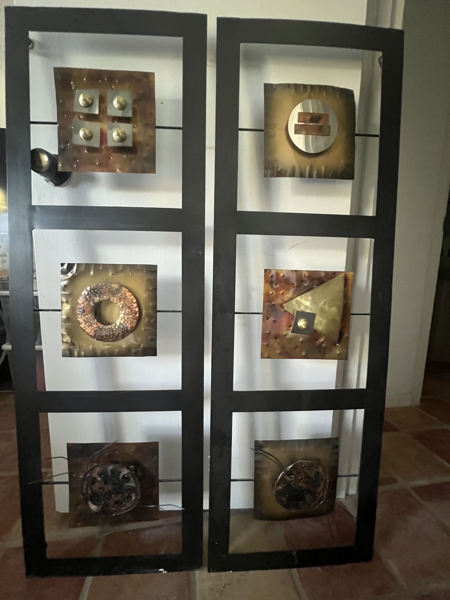 Bronze Metal Wall Art 2 Pieces