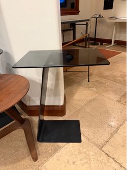 Glass side table