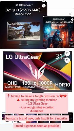 32 inch gaming monitor & xbox series s