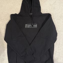 Supreme x Kaws Chalk Box Logo Hoodie Black Medium